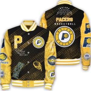NBA Indiana Pacers National Basketball Association Varsity Jacket, Baseball Jacket V2 - bazzada Store
