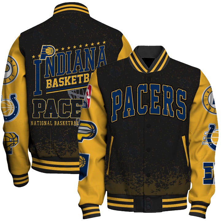 NBA Indiana Pacers Fro Varsity Jacket, Baseball Jacket - bazzada Store