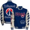 NBA Washington Wizards OW Basketball Varsity Jacket, Baseball Jacket - bazzada Store
