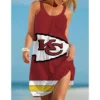 Nfl Kansas City Chiefs Printed Beach Dress For Leisure 42 - bazzada Store