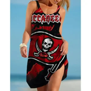 Nfl Printed Tampa Bay Buccaneers Beach Dress For Leisure 67 - bazzada Store
