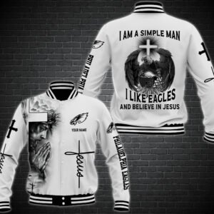 Philadelphia Eagles Personalized Baseball Jacket 53 - bazzada Store