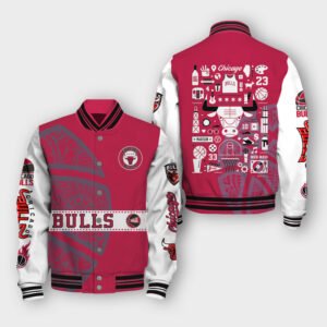 NBA Chicago Bulls City Varsity Jacket, Baseball Jacket - bazzada Store