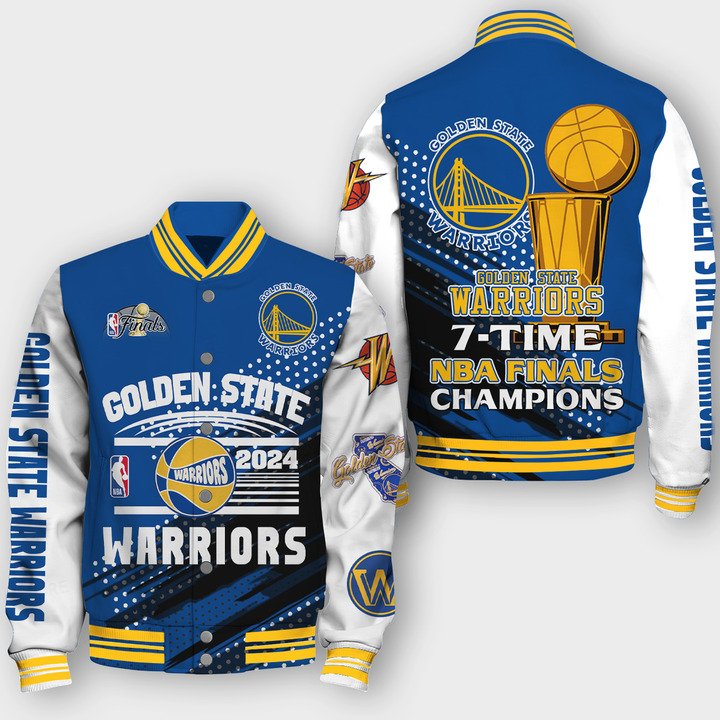 NBA Golden State Warriors 7X Champions Varsity Jacket, Baseball Jacket - bazzada Store