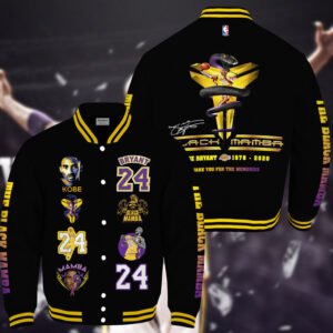 Nba Kobe Bryant Black Mamba Varsity Jacket, Baseball Jacket - bazzada Store