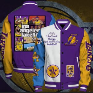 NBA Los Angeles Lakers Varsity Jacket, Baseball Jacket - bazzada Store