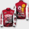 NBA Chicago Bulls 6X Champions Varsity Jacket, Baseball Jacket - bazzada Store