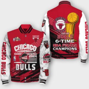 NBA Chicago Bulls 6X Champions Varsity Jacket, Baseball Jacket - bazzada Store