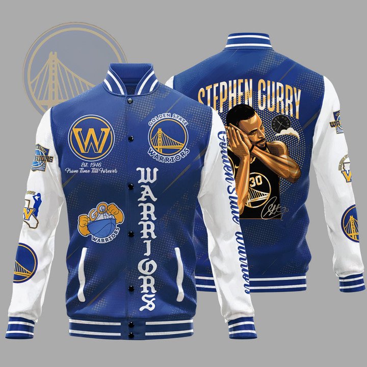 Stephen Curry Night Night V3 Varsity Jacket, Baseball Jacket - bazzada Store
