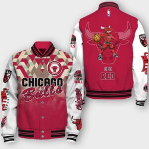 NBA Chicago Bulls Mascots Varsity Jacket, Baseball Jacket - bazzada Store