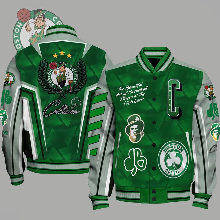 NBA Boston Celtics Varsity Jacket, Baseball Jacket - bazzada Store