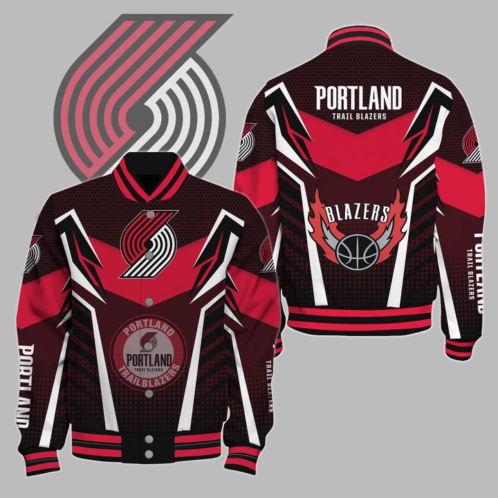 NBA Portland Trail Blazers Varsity Jacket, Baseball Jacket V3 - bazzada Store