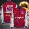 Nba Detroit Pistons 3X Champions Print Varsity Jacket, Baseball Jacket - bazzada Store