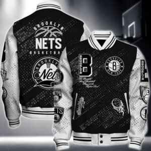 Nba Brooklyn Nets National Basketball Association Varsity Jacket, Baseball Jacket V2 - bazzada Store