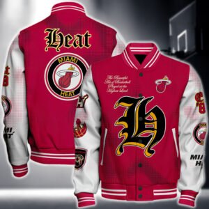 Nba Miami Heat National Basketball Association Varsity Jacket, Baseball Jacket - bazzada Store