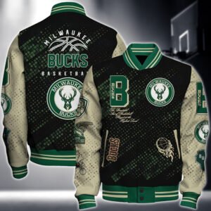 Nba Milwaukee Bucks National Basketball Association Varsity Jacket, Baseball Jacket - bazzada Store
