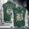 Nba Milwaukee Bucks National Basketball Association Varsity Jacket, Baseball Jacket V2 - bazzada Store