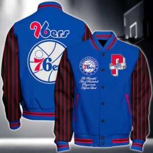 Nba Philadelphia 76Ers National Basketball Association Varsity Jacket, Baseball Jacket - bazzada Store