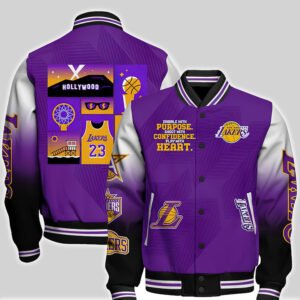 Nba Los Angeles Lakers National Basketball Association Aop Varsity Jacket, Baseball Jacket - bazzada Store