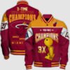 Nba Miami Heat Champions Print Varsity Jacket, Baseball Jacket - bazzada Store