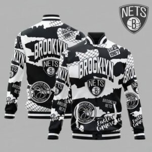 Brooklyn Nets National Basketball Association Varsity Jacket, Baseball Jacket - bazzada Store