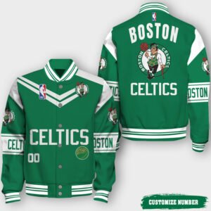 NBA Boston Celtics Classic V2 Varsity Jacket, Baseball Jacket - bazzada Store