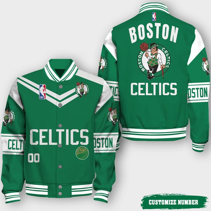 NBA Boston Celtics Classic V2 Varsity Jacket, Baseball Jacket - bazzada Store