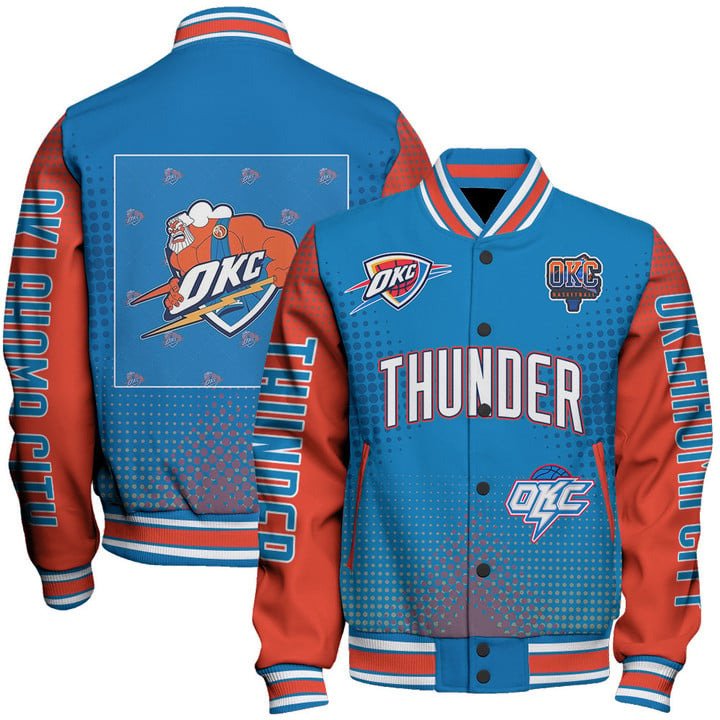 Oklahoma City Thunder NBA Varsity Jacket, Baseball Jacket - bazzada Store