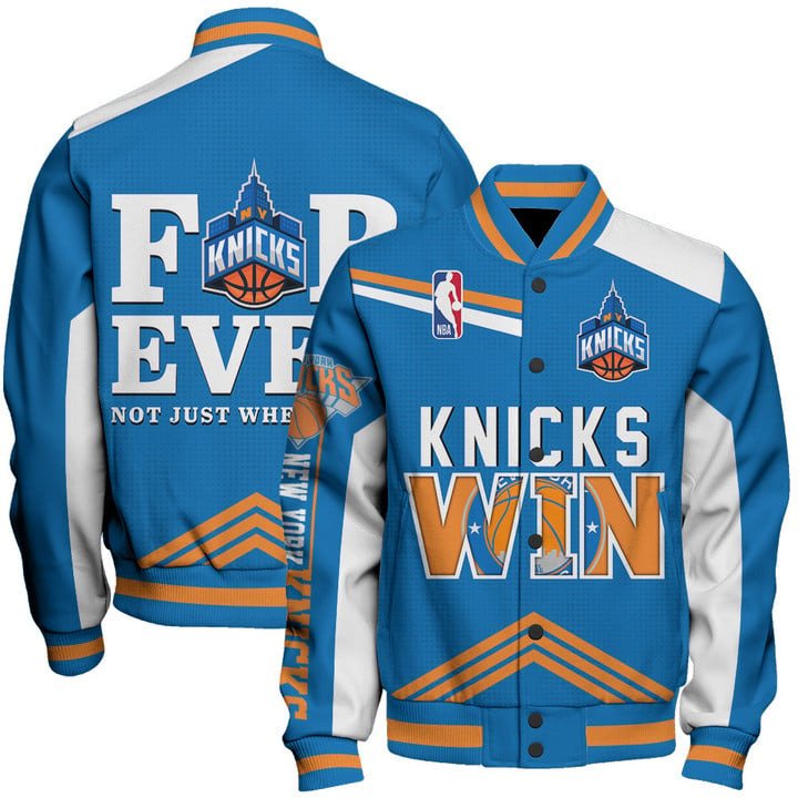 NBA New York Knicks For Ever Varsity Jacket, Baseball Jacket - bazzada Store