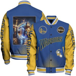 Golden State Warriors NBA Varsity Jacket, Baseball Jacket - bazzada Store