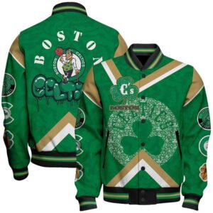 NBA Boston Celtics Basketball Patrick'S Day Varsity Jacket, Baseball Jacket - bazzada Store