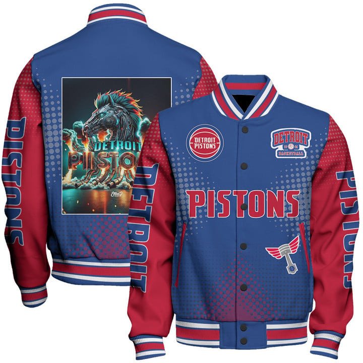 Detroit Pistons NBA Varsity Jacket, Baseball Jacket - bazzada Store