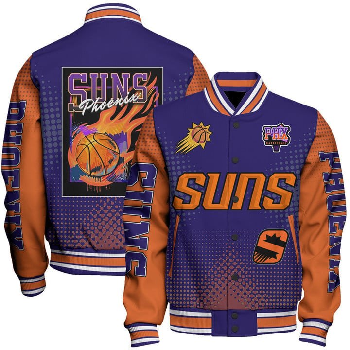 Phoenix Suns NBA Varsity Jacket, Baseball Jacket - bazzada Store
