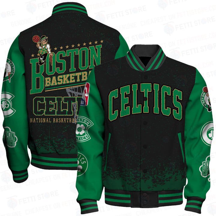 NBA Boston Celtics Pro Varsity Jacket, Baseball Jacket - bazzada Store