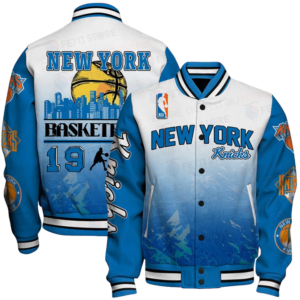 Nba New York Knicks - National Basketball Association Aop Varsity Jacket, Baseball Jacket - bazzada Store