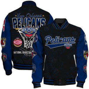 Nba New Orleans Pelicans - National Basketball Association Logo Varsity Jacket, Baseball Jacket - bazzada Store