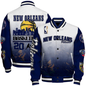 Nba New Orleans Pelicans - National Basketball Association Aop Varsity Jacket, Baseball Jacket - bazzada Store