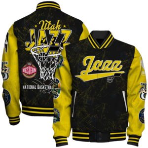Utah Jazz - National Basketball Association Logo Varsity Jacket, Baseball Jacket - bazzada Store