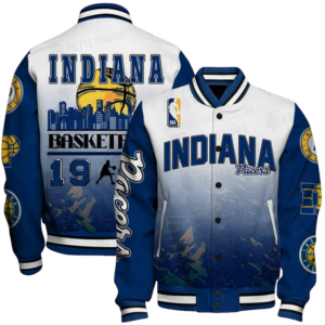 Indiana Pacers - National Basketball Association Aop Varsity Jacket, Baseball Jacket - bazzada Store