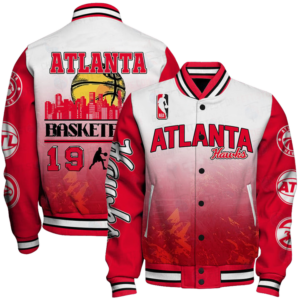 Atlanta Hawks - National Basketball Association Aop Varsity Jacket, Baseball Jacket - bazzada Store
