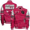 Chicago Bulls Basketball Unique Textures NBA Varsity Jacket, Baseball Jacket - bazzada Store