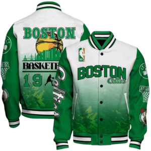 NBA Boston Celtics - National Basketball Association Aop Varsity Jacket, Baseball Jacket - bazzada Store