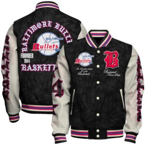 Baltimore Bullets NBA Team Logo Sport Pattern Style Varsity Jacket, Baseball Jacket - bazzada Store