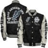 San Antonio Spurs NBA Team Logo Sport Pattern Style Varsity Jacket, Baseball Jacket - bazzada Store
