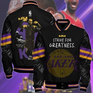 NBA LeBron James 40K Career Points Sport Pattern Varsity Jacket, Baseball Jacket - bazzada Store