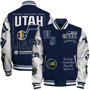 Utah Jazz - National Basketball Association Logo Print Varsity Jacket, Baseball Jacket - bazzada Store