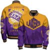 NBA Los Angeles Lakers Team Logo Sport Pattern Varsity Jacket, Baseball Jacket - bazzada Store