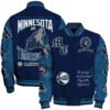 Minnesota Timberwolves - National Basketball Association Print Varsity Jacket, Baseball Jacket - bazzada Store