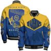 NBA Golden State Warriors Team Logo Sport Pattern Varsity Jacket, Baseball Jacket - bazzada Store