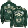 Milwaukee Bucks - 2x Champions Basketball Team Print Varsity Jacket, Baseball Jacket - bazzada Store